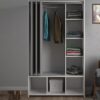 UPPSALA Open Wardrobe Unit in White - Image 6