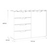 SIENNA Chest of 4 Drawers & 1 Door in White High Gloss - Image 10
