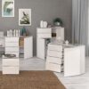 SIENNA Chest of 4 Drawers & 1 Door in White High Gloss - Image 9