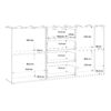 SIENNA Wide Cabinet with 4 Drawers & 2 Doors in White High Gloss - Image 12