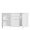 SIENNA Wide Cabinet with 4 Drawers & 2 Doors in White High Gloss - Image 4