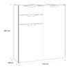 SIENNA Cabinet with 2 Drawers & 2 Doors in White High Gloss - Image 10