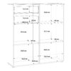 SIENNA Cabinet with 2 Drawers & 2 Doors in White High Gloss - Image 11