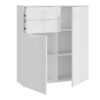SIENNA Cabinet with 2 Drawers & 2 Doors in White High Gloss - Image 3