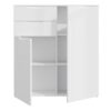 SIENNA Cabinet with 2 Drawers & 2 Doors in White High Gloss - Image 4