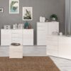 SIENNA Cabinet with 2 Drawers & 2 Doors in White High Gloss - Image 8