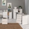 SIENNA Cabinet with 2 Drawers & 2 Doors in White High Gloss - Image 9
