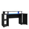 TEZAUR Curved Black Gaming Desk with LED - Image 4