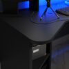 TEZAUR Curved Black Gaming Desk with LED - Image 5