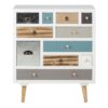 THAIS White Shabby Chic Multi Coloured 11 Drawers Chest - Image 2