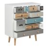 THAIS White Shabby Chic Multi Coloured 11 Drawers Chest - Image 4