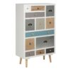 THAIS White Shabby Chic Multi Coloured 11 Drawers Chest