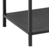 SEAFORD Narrow Black Metal Bookcase with 3 Glass Shelves - Image 5