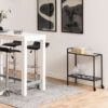 SEAFORD Black Metal Serving Trolley with Glass Top - Image 6