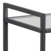 SEAFORD Black Metal Serving Trolley with Glass Top - Image 5