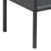 SEAFORD Black Metal Serving Trolley with Glass Top - Image 4