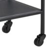 SEAFORD Black Metal Serving Trolley with Glass Top - Image 3