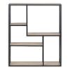 SEAFORD Black Metal Wall Shelf with 3 Additional Sonoma Oak Shelves - Image 2