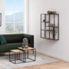 SEAFORD Black Metal Wall Shelf with 3 Additional Sonoma Oak Shelves - Image 6