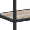 SEAFORD Black Metal Wall Shelf with 3 Additional Sonoma Oak Shelves - Image 4