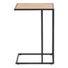SEAFORD Black Metal Side Table with Oak Top - Image 9