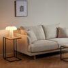 SEAFORD Black Metal Side Table with Oak Top - Image 7