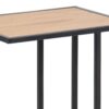SEAFORD Black Metal Side Table with Oak Top - Image 5