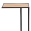 SEAFORD Black Metal Side Table with Oak Top - Image 4
