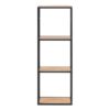 SEAFORD Black Metal Wall Shelf with Oak Shelves - Image 2