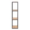 SEAFORD Black Metal Wall Shelf with Oak Shelves - Image 3