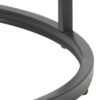 SEAFORD Black Metal Small Round Side Table with Oak Top - Image 7