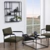 SEAFORD Black Metal Wall Shelf with 3 Additional Black Shelves - Image 6
