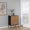 SEAFORD 4 Doors Sideboard in Black & Oak - Image 10