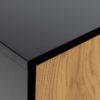 SEAFORD 4 Doors Sideboard in Black & Oak - Image 8