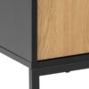 SEAFORD 4 Doors Sideboard in Black & Oak - Image 6