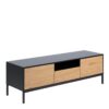 SEAFORD TV Unit with 2 Doors & 1 Drawer in Black & Oak
