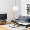 SEAFORD Black Metal Coffee Table with Oak Top - Image 7