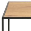 SEAFORD Black Metal Coffee Table with Oak Top - Image 6