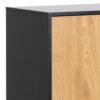 SEAFORD 3 Doors 2 Drawers Sideboard in Black & Oak - Image 8