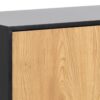 SEAFORD 1 Door 3 Drawers Small Sideboard in Black & Oak - Image 7