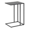 SEAFORD Black Metal Side Table  with Black Top - Image 3