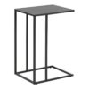 SEAFORD Black Metal Side Table  with Black Top