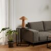 SEAFORD Black Metal Side Table  with Black Top - Image 9