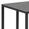 SEAFORD Black Metal Side Table  with Black Top - Image 5