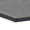 SEAFORD Black Metal Side Table  with Black Top - Image 4