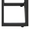 SEAFORD Black Metal Side Table  with Black Top - Image 6