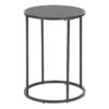 SEAFORD Black Metal Small Round Side Table with Black Top - Image 6