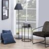 SEAFORD Black Metal Small Round Side Table with Black Top - Image 5