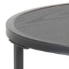 SEAFORD Black Metal Small Round Side Table with Black Top - Image 4