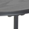 SEAFORD Black Metal Small Round Side Table with Black Top - Image 3